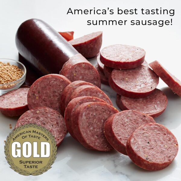 Hickory Farms Signature Beef Summer Sausage - 100% Beef - Great for Charcuterie Boards | Award-Winning for Superior Taste | Gluten Free, High Protein Snack - Image 3