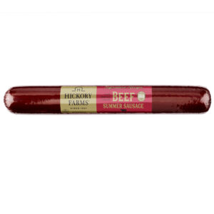 Hickory Farms Party-Size Signature Beef Summer Sausage, 26 ounces | Great for Snacking, Gifts, Entertaining, Charcuterie, Ready to Eat, High Protein, Low Carb, Keto, Gluten Free, 100% Beef