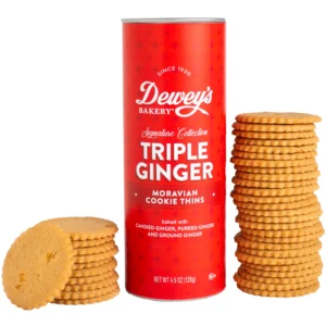 Triple Ginger Moravian Cookie Thins Tube